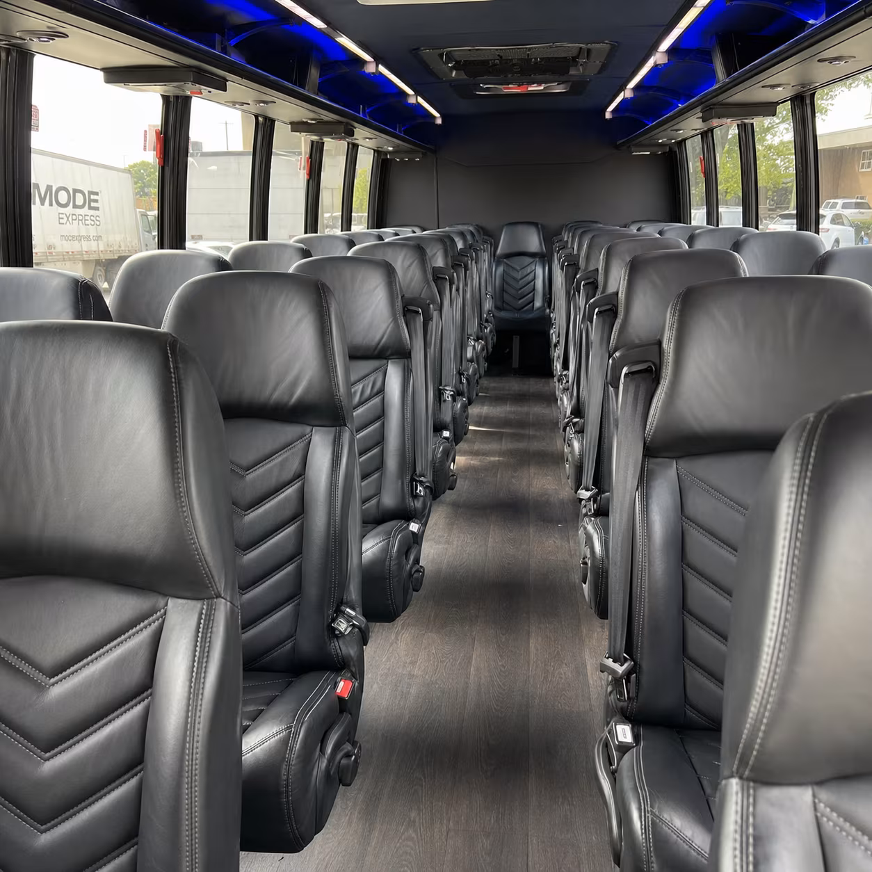 miami gardens 25 passenger minibus interior