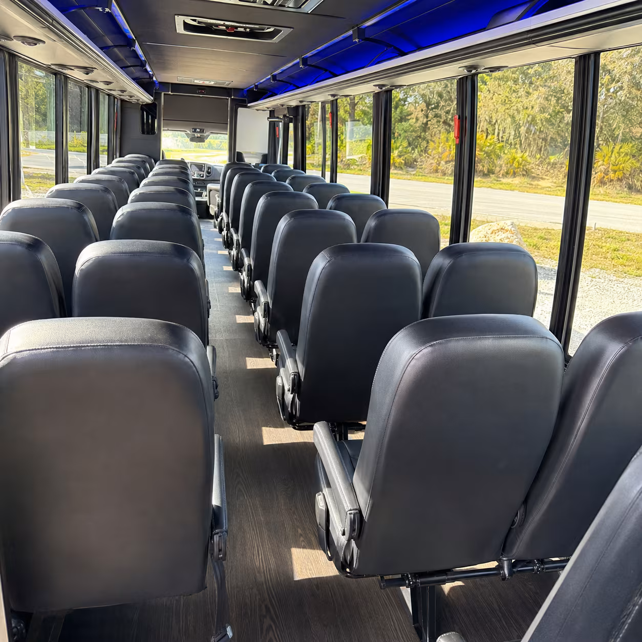miami gardens 30 passenger minibus interior