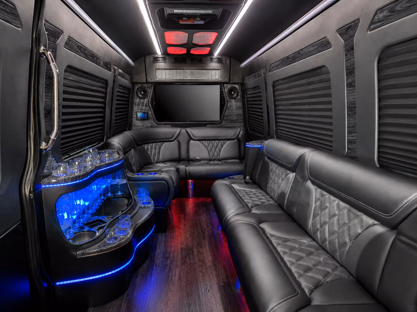 miami gardens 30 passenger party bus interior