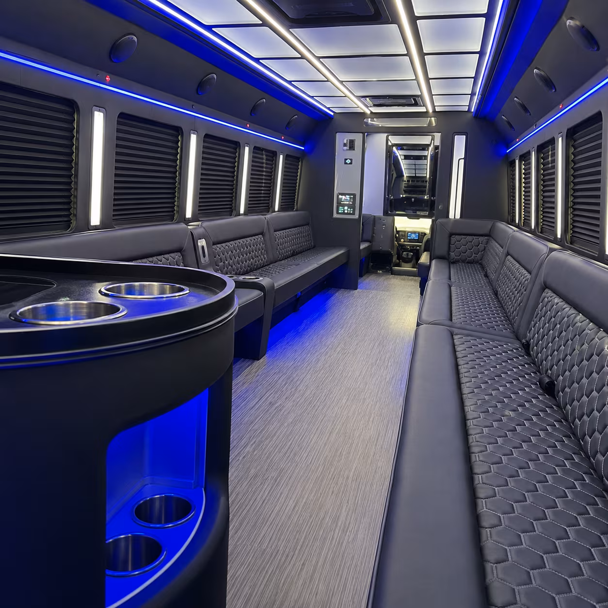miami gardens party bus rental interior