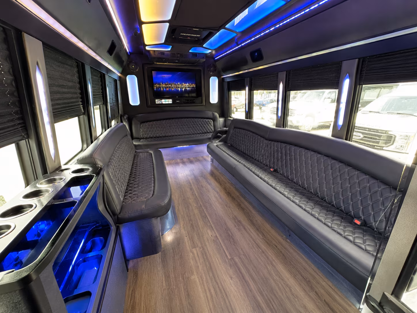 party buses for tailgate groups and pregame groups at hard rock stadium
